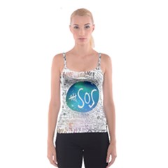 5 Seconds Of Summer Collage Quotes Spaghetti Strap Top by nate14shop