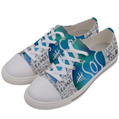 5 Seconds Of Summer Collage Quotes Women s Low Top Canvas Sneakers by nate14shop