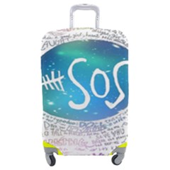 5 Seconds Of Summer Collage Quotes Luggage Cover (medium) by nate14shop