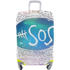 5 Seconds Of Summer Collage Quotes Luggage Cover (large) by nate14shop