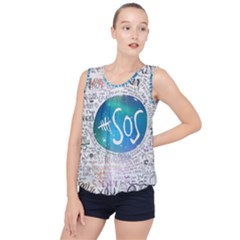 5 Seconds Of Summer Collage Quotes Bubble Hem Chiffon Tank Top by nate14shop