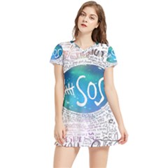 5 Seconds Of Summer Collage Quotes Women s Sports Skirt by nate14shop