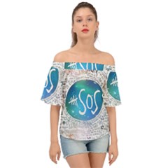 5 Seconds Of Summer Collage Quotes Off Shoulder Short Sleeve Top by nate14shop