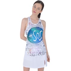 5 Seconds Of Summer Collage Quotes Racer Back Mesh Tank Top by nate14shop