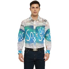 5 Seconds Of Summer Collage Quotes Men s Long Sleeve Pocket Shirt  by nate14shop