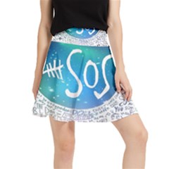 5 Seconds Of Summer Collage Quotes Waistband Skirt by nate14shop