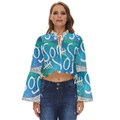 5 Seconds Of Summer Collage Quotes Boho Long Bell Sleeve Top by nate14shop