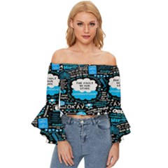 The Fault In Our Stars Collage Off Shoulder Flutter Bell Sleeve Top by nate14shop