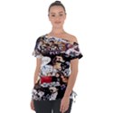 5 Second Summer Collage Off Shoulder Tie-Up Tee View1