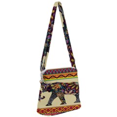 Elephant Colorfull Zipper Messenger Bag by nate14shop