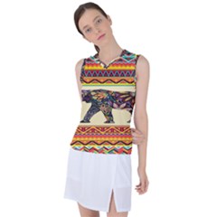 Elephant Colorfull Women s Sleeveless Sports Top by nate14shop