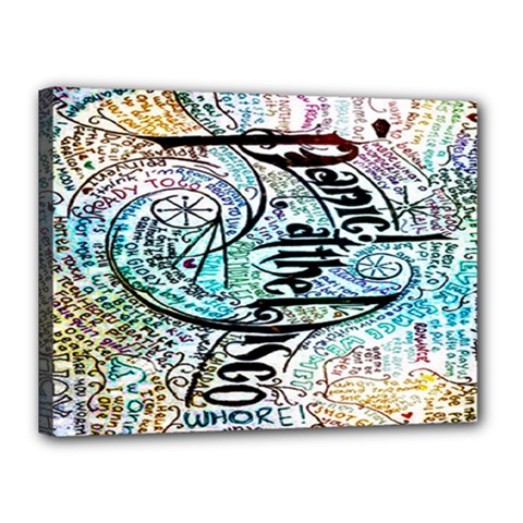 Panic At The Disco Lyric Quotes Canvas 16  X 12  (stretched) by nate14shop