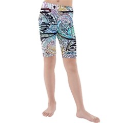 Panic At The Disco Lyric Quotes Kids  Mid Length Swim Shorts by nate14shop