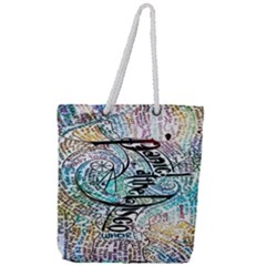 Panic At The Disco Lyric Quotes Full Print Rope Handle Tote (large) by nate14shop