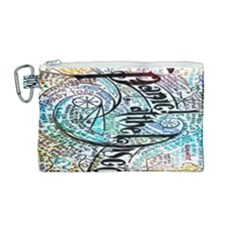 Panic At The Disco Lyric Quotes Canvas Cosmetic Bag (medium) by nate14shop