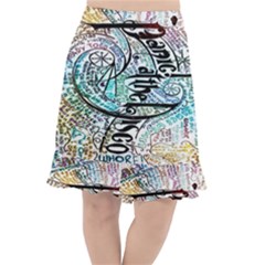 Panic At The Disco Lyric Quotes Fishtail Chiffon Skirt by nate14shop