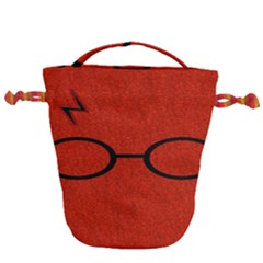 Harry Potter Glasses And Lightning Bolt Drawstring Bucket Bag by nate14shop