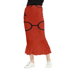 Harry Potter Glasses And Lightning Bolt Maxi Fishtail Chiffon Skirt by nate14shop