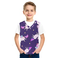 Fantasy-fat-unicorn-horse-pattern-fabric-design Kids  Basketball Tank Top by Jancukart