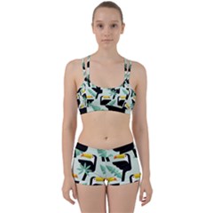 Seamless-tropical-pattern-with-birds Perfect Fit Gym Set by Jancukart