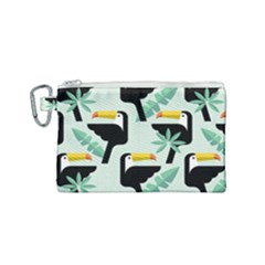 Seamless-tropical-pattern-with-birds Canvas Cosmetic Bag (small) by Jancukart