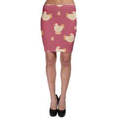 Cute-chicken-eggs-seamless-pattern Bodycon Skirt by Jancukart