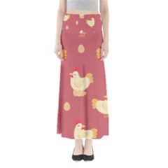 Cute-chicken-eggs-seamless-pattern Full Length Maxi Skirt by Jancukart