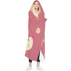 Cute-chicken-eggs-seamless-pattern Wearable Blanket