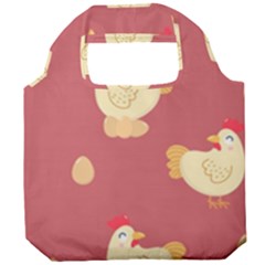 Cute-chicken-eggs-seamless-pattern Foldable Grocery Recycle Bag by Jancukart