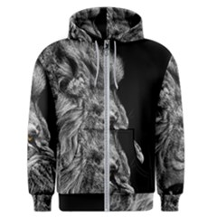 Angry Male Lion Men s Zipper Hoodie by Jancukart