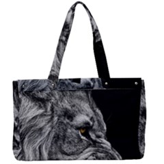 Angry Male Lion Canvas Work Bag