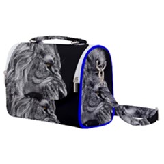 Angry Male Lion Satchel Shoulder Bag by Jancukart