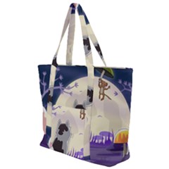 Cat-kitty-mouse-mice-escape-trick Zip Up Canvas Bag