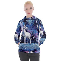 Unicorn Starry Night Women s Hooded Pullover