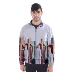 City-urban-buildings-skyscraper Men s Windbreaker by Jancukart