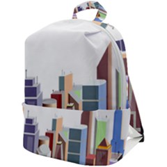 City-urban-buildings-skyscraper Zip Up Backpack