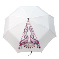 Pink Flower Cartoon Folding Umbrellas by Jancukart