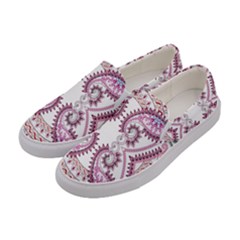 Pink Flower Cartoon Women s Canvas Slip Ons by Jancukart