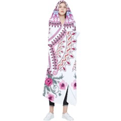 Pink Flower Cartoon Wearable Blanket