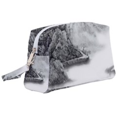 Ink-wash-painting-mountain-rolling-mountains Wristlet Pouch Bag (large) by Jancukart