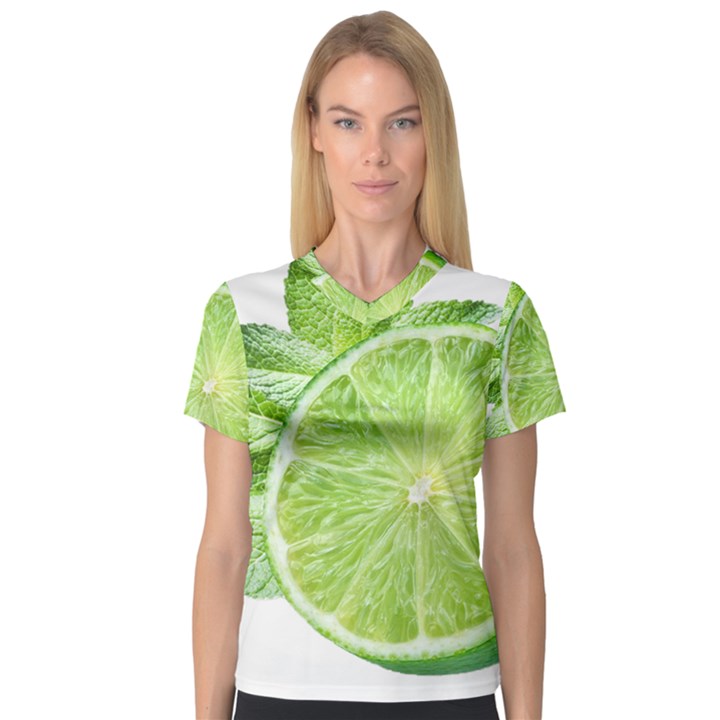 Lemon Clipart V-Neck Sport Mesh Tee