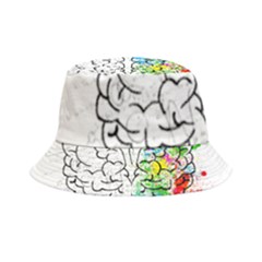 Brain-mind-psychology-idea-drawing Inside Out Bucket Hat by Jancukart