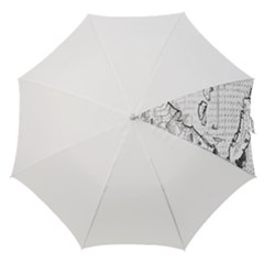 Florida-map-antique-line-art Straight Umbrellas by Jancukart