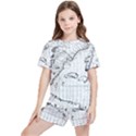 Florida-map-antique-line-art Kids  Tee and Sports Shorts Set View1