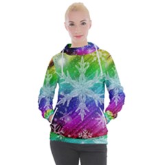 Christmas-snowflake-background Women s Hooded Pullover