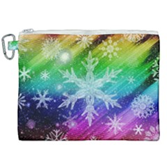 Christmas-snowflake-background Canvas Cosmetic Bag (xxl) by Jancukart