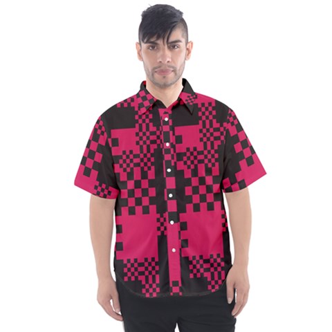 Cube-square-block-shape-creative Men s Short Sleeve Shirt by Amaryn4rt