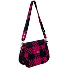 Cube-square-block-shape-creative Saddle Handbag by Amaryn4rt