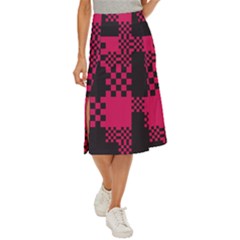 Cube-square-block-shape-creative Midi Panel Skirt by Amaryn4rt