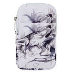 Tattoo-ink-flash-drawing-wolf Waist Pouch (small)